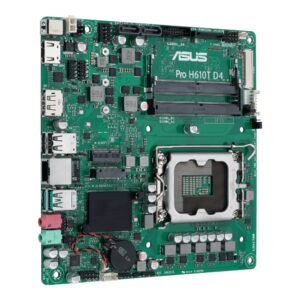 ASUS Pro H610T D4-CSM | Socket LGA 1700 | Intel H610 | 2xDDR4 | Mini-ITX | Moederbord - Afbeelding 1