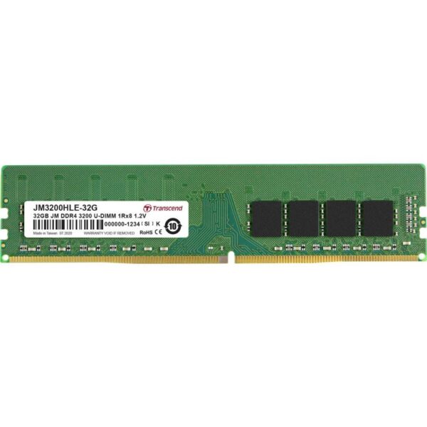 Transcend JetRam | 1x32GB DDR4 | 3200MHz | DIMM | CL22 | Geheugenmodule | RAM - 0