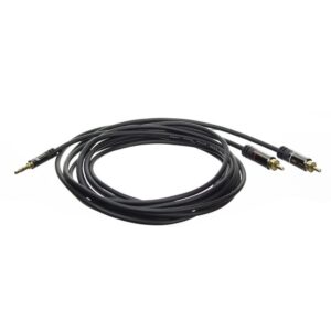 ACT AC3605 | 3.5mm naar 2x RCA Audiokabel | 1,5 Meter | Stereo | Zwart - Afbeelding 4