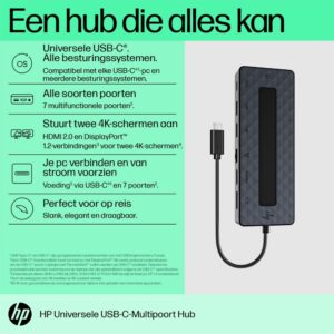 HP Universal Multiport Hub | USB-C | Zwart - Afbeelding 12