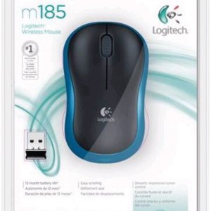 Logitech M185 | Draadloze Muis | Links- en Rechtshandig | RF | 1000 DPI | Zwart/Blauw - Afbeelding 4