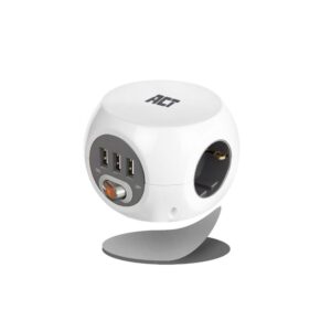 ACT AC2405 | Stekkerdoos | 3 Stopcontacten | 1,5 m | Binnen | Wit - Afbeelding 5