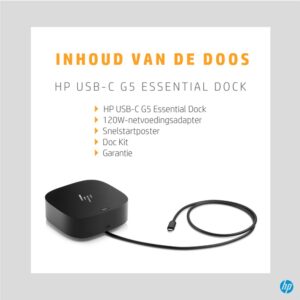 HP G5 Essential Dock | Docking Station | USB-C | Zwart - Afbeelding 15