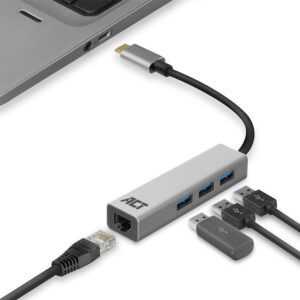 ACT AC7055 | 3-Poorts USB-C 3.2 (USB 3.0) Hub | Gigabit Ethernet Poort - Afbeelding 6
