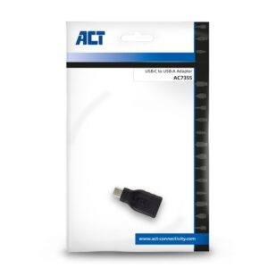 ACT kabel-tussenstuk | USB-A naar USB-C | Zwart | AC7355 - Afbeelding 5