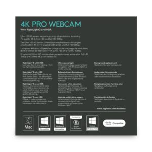 Logitech Brio Ultra HD Pro Zakelijk | 4K 30FPS USB Webcam met Microfoon - Afbeelding 10