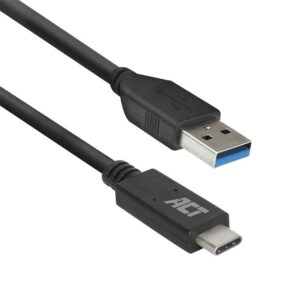 ACT AC7416 | USB 3.2 Gen 1 | USB-C naar USB-A | 1m | Zwart - Afbeelding 1