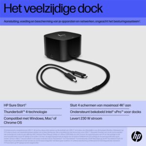 HP G4 Docking Station | Thunderbolt 280W | Zwart - Afbeelding 8