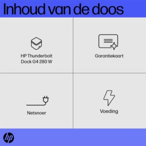 HP G4 Docking Station | Thunderbolt 280W | Zwart - Afbeelding 10