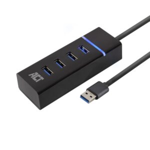 ACT AC6300 | USB 3.2 Gen 1 Interface Hub | Type-A | 5 Gbps | Zwart - Afbeelding 1