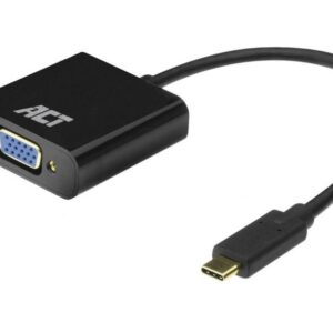 ACT AC7300 | USB-C naar VGA Adapter | 0,15 m | Zwart - Afbeelding 1