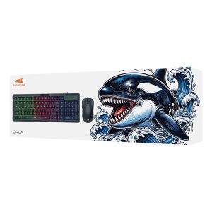 Baracuda ORCA RGB | Bekabeld Gaming Toetsenbord inclusief Muis | QWERTY | Zwart - Afbeelding 12