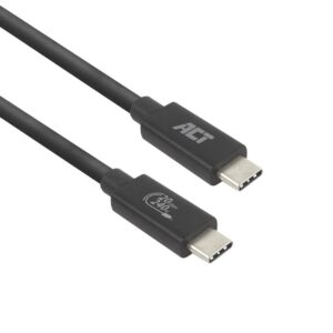 ACT AC7430 | USB4 | 20Gbps | 240W | USB-C naar USB-C | 1m | Zwart - Afbeelding 1