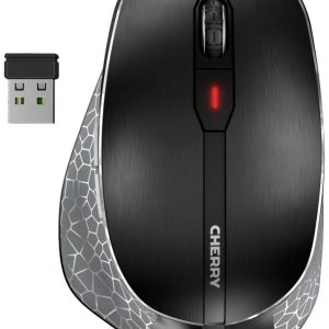 Cherry MW 8C Ergo | Ergonomische Draadloze Muis | Links- en Rechtshandig | RF + Bluetooth | 3200 DPI | Zwart/Grijs - Afbeelding 1