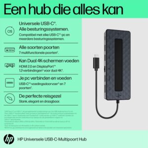 HP Universal Multiport Hub | USB-C | Zwart - Afbeelding 11