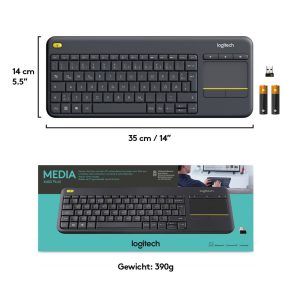 Logitech K400 | Draadloos Toetsenbord met Touchpad | QWERTY - Afbeelding 10
