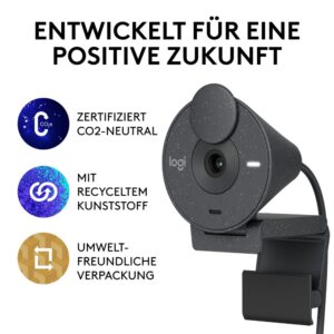 Logitech Brio 300 | 1080P 30FPS USB-C Webcam met Microfoon - Afbeelding 14