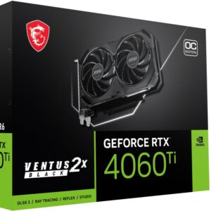 MSI GeForce RTX 4060 Ti VENTUS 2X BLACK OC | 8GB GDDR6 VRAM | Videokaart | GPU | Nvidia - Afbeelding 10