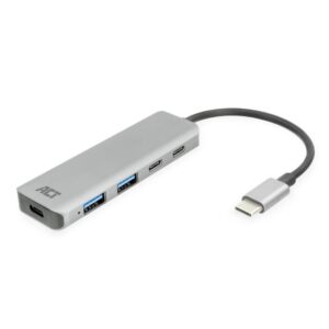 ACT AC7072 USB-C Hub 3.0 | 2x USB-A & 2x USB-C Poorten | 5 Gbps | Aluminium Behuizing | 12 cm Kabel - Afbeelding 1