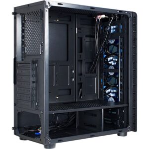Inter-Tech CXC2 Blue Light | Midi Tower Case | Zwart - Afbeelding 8