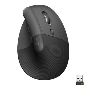 Logitech Lift | Ergonomische Draadloze Muis | Rechtshandig | RF + Bluetooth | 4000 DPI | Grafiet - Afbeelding 1