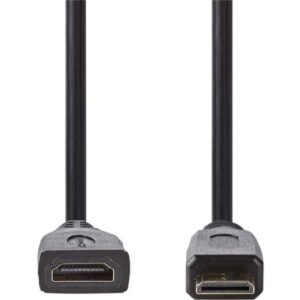 Nedis CVGP34590BK02 | 0,2 m HDMI Kabel | HDMI Type C (Mini) naar HDMI Type A | Zwart - Afbeelding 3