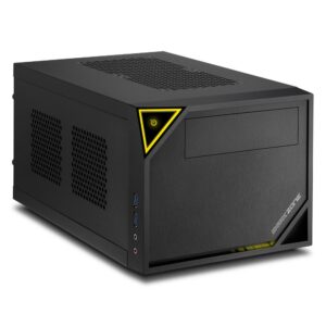 Sharkoon Shark Zone C10 | Mini-ITX Case | Zwart/Geel - Afbeelding 3