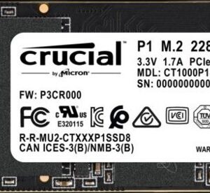 Crucial P1 | 1TB M.2 NVMe SSD | PCIe 3.0 - Afbeelding 1