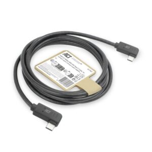 ACT AC7487 | USB 3.2 Gen 2 Kabel | USB-C (haaks links/rechts) naar USB-C (haaks links/rechts) | 60W | 10Gbps | 1m | Zwart - Afbeelding 8