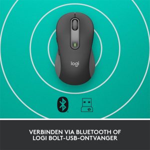 Logitech Signature M650 for Business | Draadloze Muis | Rechtshandig | RF + Bluetooth | 4000 DPI | Grafiet - Afbeelding 12