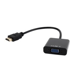 Gembird A-HDMI-VGA-03 | HDMI naar VGA Adapter | 0,15 m | Zwart - Afbeelding 1