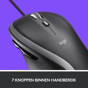 Logitech M500s Advanced | Bekabelde Muis | Rechtshandig | USB-A | 4000 DPI | Zwart/Zilver - Afbeelding 5