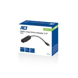 ACT kabel-tussenstuk | USB-C naar SATA 7-pin + 15-pin | Zwart | AC1525 - Afbeelding 3