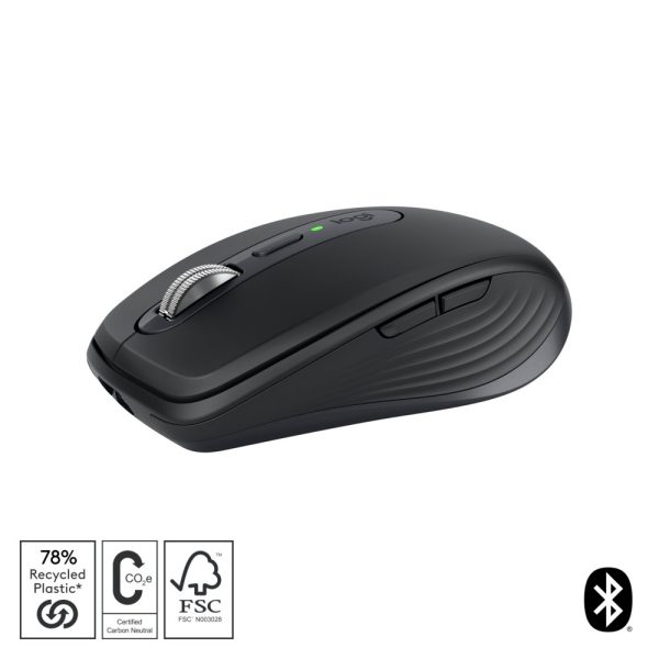 Logitech MX Anywhere 3S | Draadloze Muis | Rechtshandig | RF + Bluetooth | 8000 DPI | Grafiet - 0