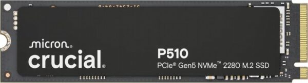 Crucial P510 | 1TB NVMe SSD | M.2 | Gen5 | 11.700MB/s Lezen | 9.500MB/s Schrijven - 0