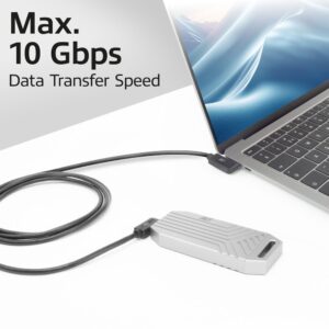ACT AC7486 | USB 3.2 Gen 2 Kabel | USB-C (haaks links/rechts) naar USB-C (haaks links/rechts) | 60W | 10Gbps | 0,5m | Zwart - Afbeelding 7