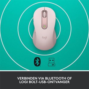 Logitech Signature M650 | Draadloze Muis | Rechtshandig | RF + Bluetooth | 2000 DPI | Roze - Afbeelding 11