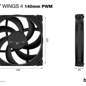 be quiet! Silent Wings 4 | 140mm PWM Behuizingsventilator | Zwart | Single Pack (1 stuk) - Afbeelding 6