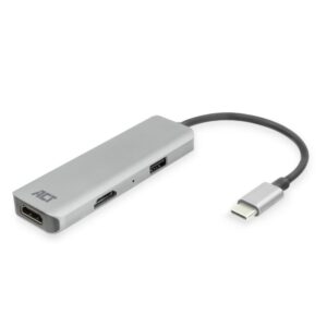 ACT AC7013 | Docking Station & Poortreplicator | USB-C 3.2 Gen 1 | Zwart/Grijs - Afbeelding 1