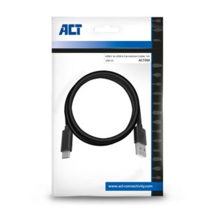 ACT AC7350 | USB 2.0 Kabel | USB-C naar USB-A | 1m | Zwart - Afbeelding 3