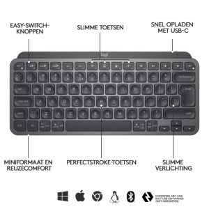 Logitech MX Keys Mini | Draadloos Verlicht Toetsenbord | QWERTY - Afbeelding 8