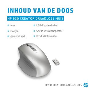 HP 930 Creator | Draadloze Muis | Bluetooth | 3000 DPI | Zilver - Afbeelding 18