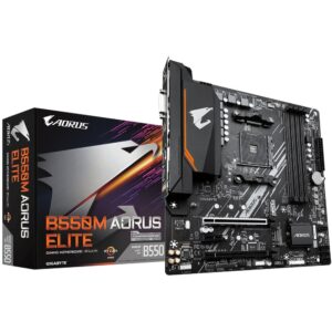 Gigabyte B550M AORUS ELITE | Socket AM4 | AMD B550 | 4xDDR4 | Micro-ATX | Moederbord - Afbeelding 1