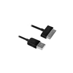 Ewent mobiele telefoonkabel | USB-A naar Samsung 30-pin | 1 m | Zwart | EW9907 - Afbeelding 1