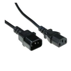 Microconnect AK 5029 | Stroomkabel | C13 naar C14 | 0,6 m | 250V / 10A | Zwart - Afbeelding 1
