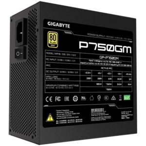 Gigabyte P750GM | 750W ATX Voeding (20+4 pin) | Zwart - Afbeelding 3
