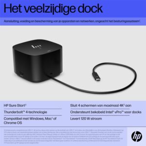 HP G4 Docking Station | Thunderbolt 120W | Zwart - Afbeelding 9