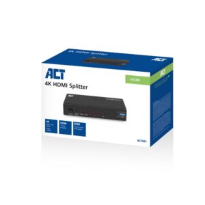 ACT AC7831 | HDMI Splitter | 1 Ingang, 4 Uitgangen | 4K @ 60Hz | Zwart - Afbeelding 5