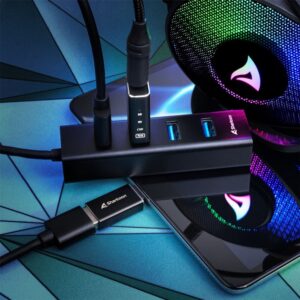 Sharkoon 4044951037582 | USB 3.2 Gen 1 (3.1 Gen 1) Type-C Hub | 5000 Mbit/s | Zwart - Afbeelding 4