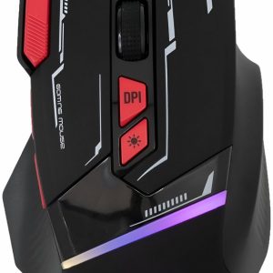 Baracuda MANTA RGB | Bekabelde Gaming Muis | Rechtshandig | USB-A | 12800 DPI | Zwart - Afbeelding 1